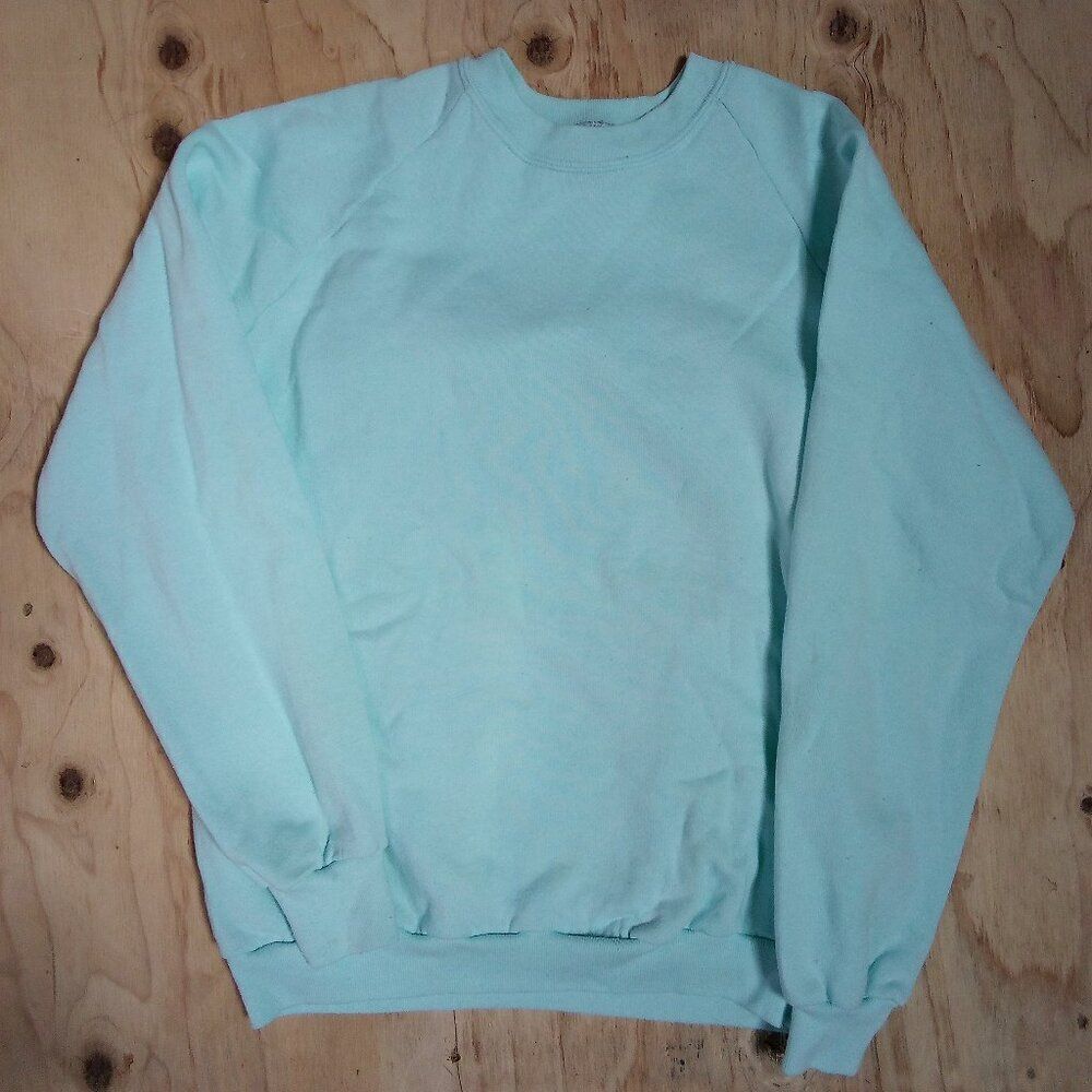 Vintage Jerzees Blank Crewneck Sweatshirt Light Blue